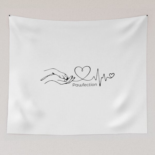 Item preview, One-Line-Art Pawfection - Hand in Paw designed and sold by Pfotenfaden.