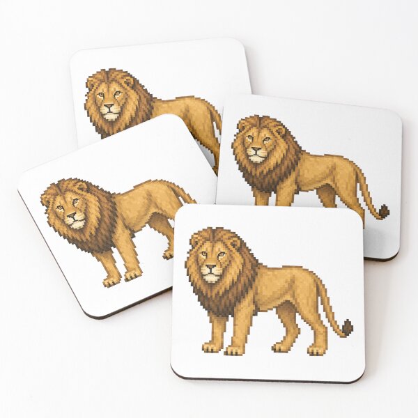 Item preview, Pixelated Lion designed and sold by Stickers void.