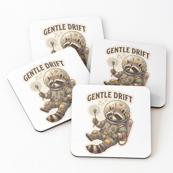 Item preview, Vintage Cottagecore Space Raccoon Aesthetic Illustration designed and sold by AnkitCreates.
