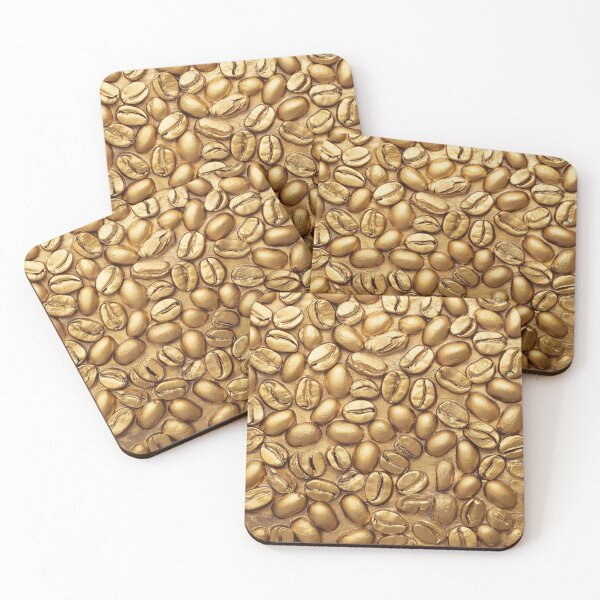 Item preview, Golden Coffee Beans – Luxury Coffee Lover Design, Premium Caffeine Art designed and sold by WordPlayStudio.