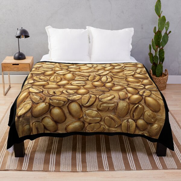 Item preview, Golden Coffee Beans – Luxury Coffee Lover Design, Premium Caffeine Art designed and sold by WordPlayStudio.