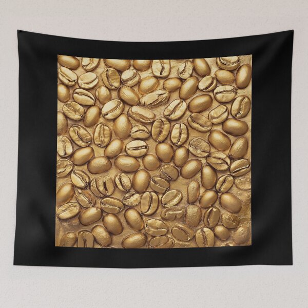 Item preview, Golden Coffee Beans – Luxury Coffee Lover Design, Premium Caffeine Art designed and sold by WordPlayStudio.
