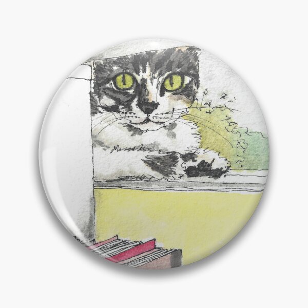 Item preview, Grey Tabby Kitten Peeking designed and sold by dkatiepowellart.