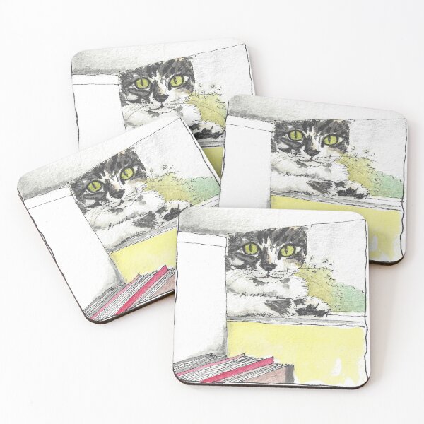 Item preview, Grey Tabby Kitten Peeking designed and sold by dkatiepowellart.