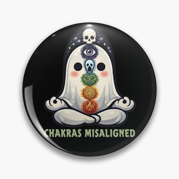 Item preview, Funny Yoga Ghost – “Chakras Misaligned” Meditation Humor designed and sold by SidTastic .
