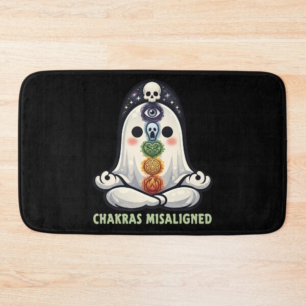 Item preview, Funny Yoga Ghost – “Chakras Misaligned” Meditation Humor designed and sold by SidTastic .