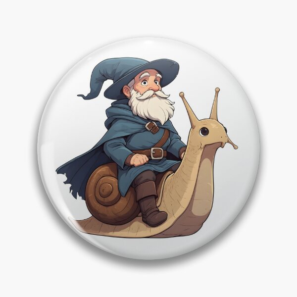 Item preview, Medieval Wizard Riding Giant Snail Fantasy Illustration designed and sold by Karolina’s Cozy Creations.