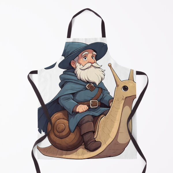Item preview, Medieval Wizard Riding Giant Snail Fantasy Illustration designed and sold by Karolina’s Cozy Creations.