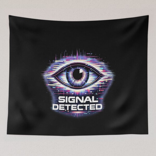 Item preview, Signal Detected Cyberpunk Eye Glitch Design designed and sold by Xemora.
