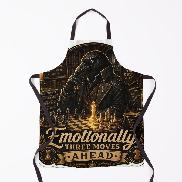 Item preview, Emotionally Three Moves Ahead Luxury Chess Raven Aesthetic designed and sold by StickyGuys.