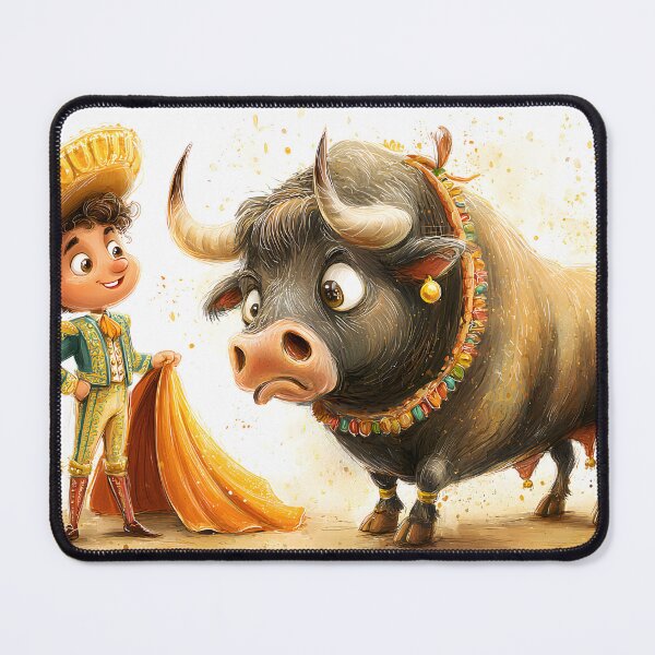 Item preview, Bold Toro and Young Matador in Colorful Scene designed and sold by Artessie.