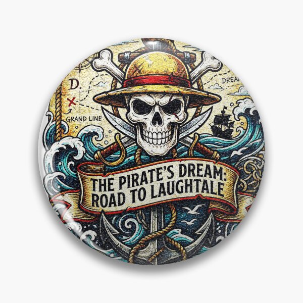 Item preview, Pirate Skull Adventure Sticker Vintage Treasure Map Anime Style Grand Line Design designed and sold by Walli's.