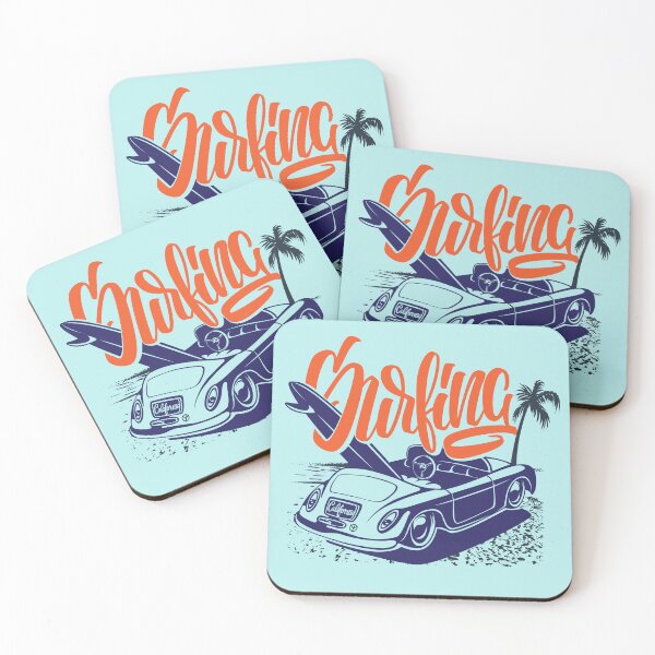 Item preview, California Surfing Vintage Roadster - Retro Beach Vacation Art designed and sold by PACS0011.