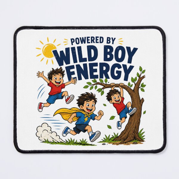 Item preview, Powered By Wild Boy Energy Funny Streetwear Quote designed and sold by ILYASSE1.