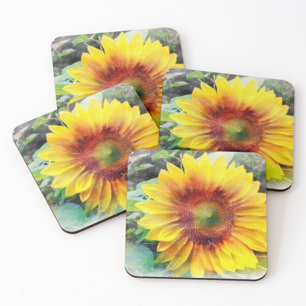 Item preview, Sunflower in Watercolor Style — Digital Art Transformation from Real Photography designed and sold by M.ALK.Watercolor.