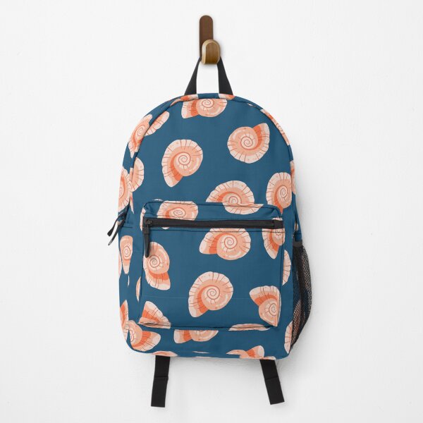 Item preview, Seashell Pattern on Blue Background, Cute Summer Ocean Shells designed and sold by CHERRY--SHOP.