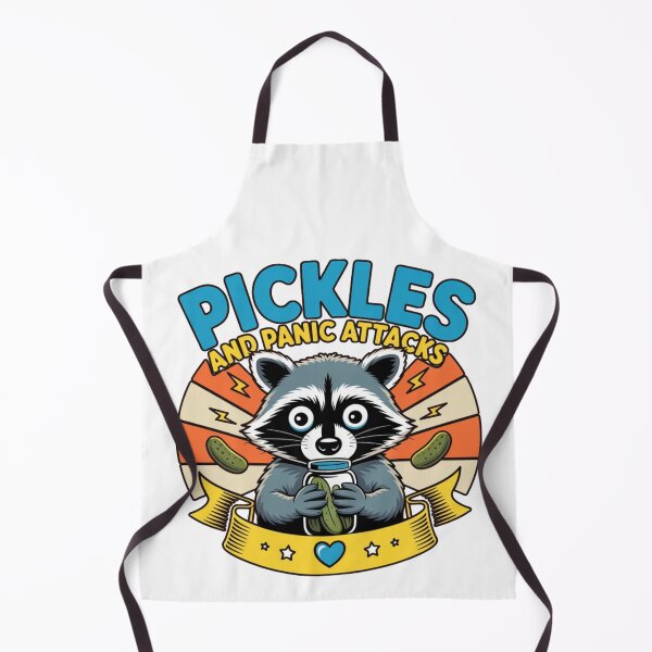 Item preview, Funny Raccoon Pickles and Panic Attacks Relatable Graphic Tee designed and sold by MerchlyMike.
