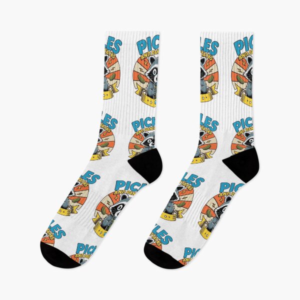 Item preview, Funny Raccoon Pickles and Panic Attacks Relatable Graphic Tee designed and sold by MerchlyMike.