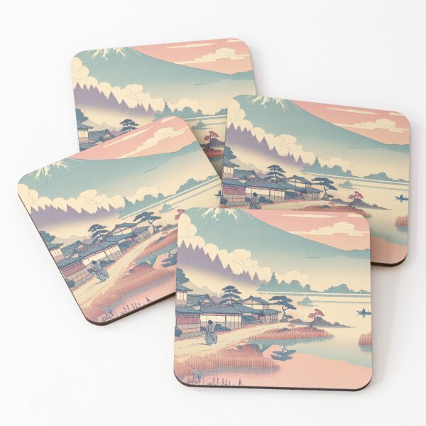 Item preview, Edo Americana: Somerset Serenity Ukiyo-e Art Print designed and sold by Vandy Fullam.