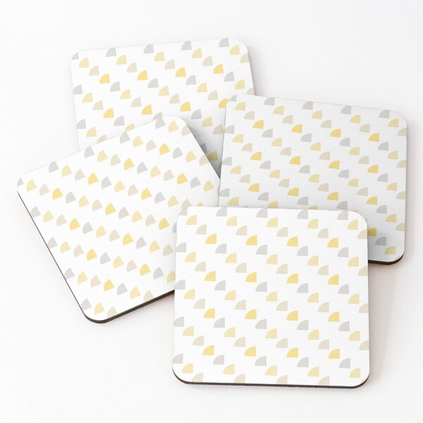 Item preview, Pearl, vanilla, jasmine & timberwolf quarter circles on white designed and sold by Mint + Midnight.