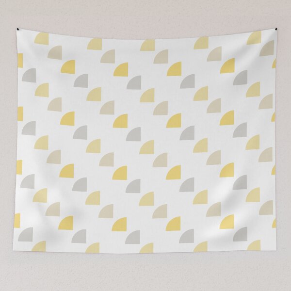 Item preview, Pearl, vanilla, jasmine & timberwolf quarter circles on white designed and sold by Mint + Midnight.