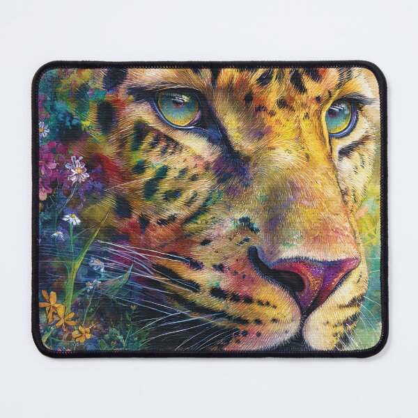 Item preview, Watercolor Leopard in Wildflowers designed and sold by RyanPhamDesigns.