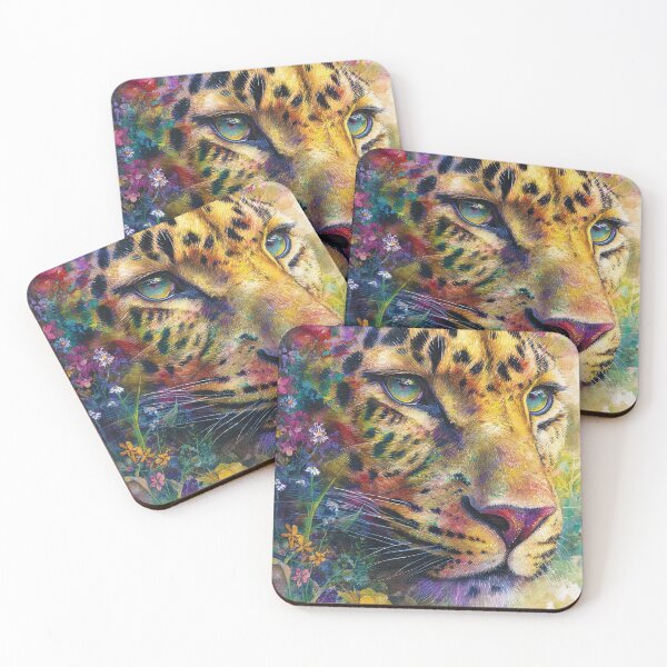 Item preview, Watercolor Leopard in Wildflowers designed and sold by RyanPhamDesigns.