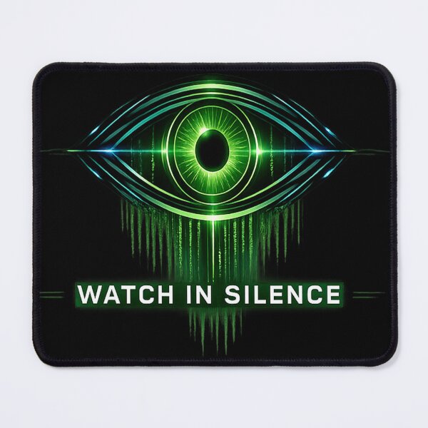 Item preview, Watch In Silence AI Cyber Eye Glitch Design designed and sold by Xemora.