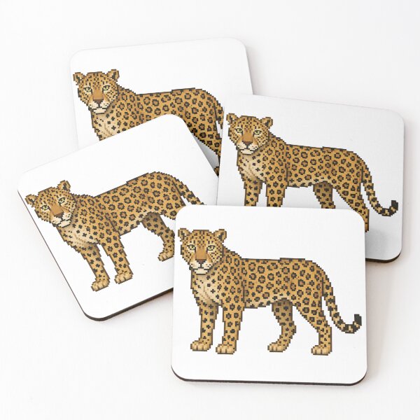 Item preview, pixelated leopard designed and sold by Stickers void.