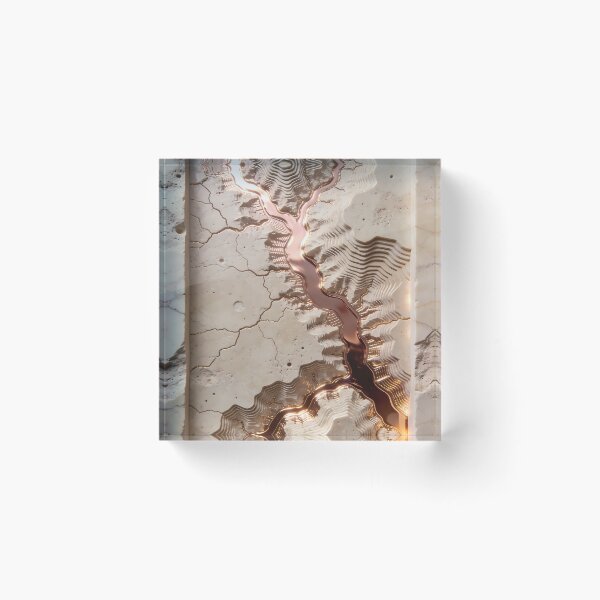Item preview, Golden Topographic Canyon - Luxury 3D Stone & Rose Gold Relief designed and sold by sana designer.