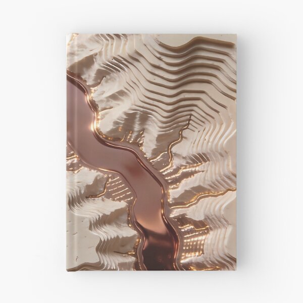 Item preview, Golden Topographic Canyon - Luxury 3D Stone & Rose Gold Relief designed and sold by sana designer.