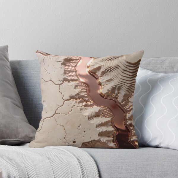 Item preview, Golden Topographic Canyon - Luxury 3D Stone & Rose Gold Relief designed and sold by sana designer.