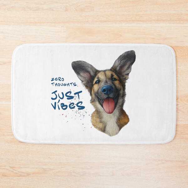 Item preview,  Zero Thoughts Just Vibes Dog Meme German Shepherd Funny Shirt Sticker designed and sold by olenapetol.