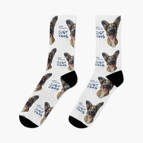 Item preview,  Zero Thoughts Just Vibes Dog Meme German Shepherd Funny Shirt Sticker designed and sold by olenapetol.