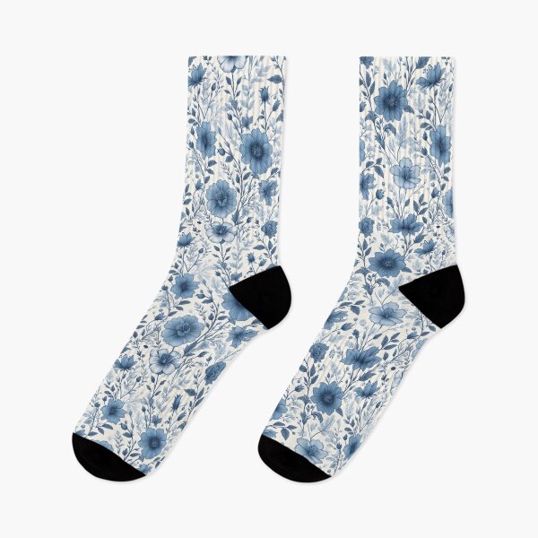 Item preview, Soft Blue Wildflower Botanical Pattern designed and sold by Apex Designs.