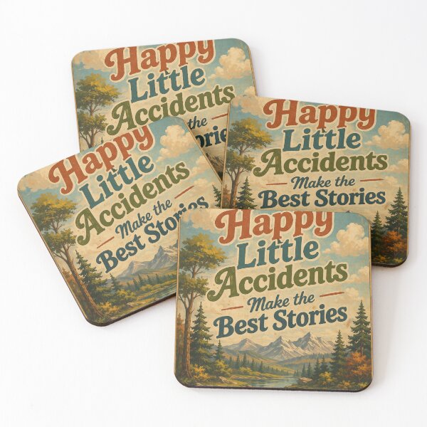 Item preview, Happy Little Accidents Make the Best Stories – Vintage Inspirational Landscape Art | Motivational Gift designed and sold by irfanshikh.
