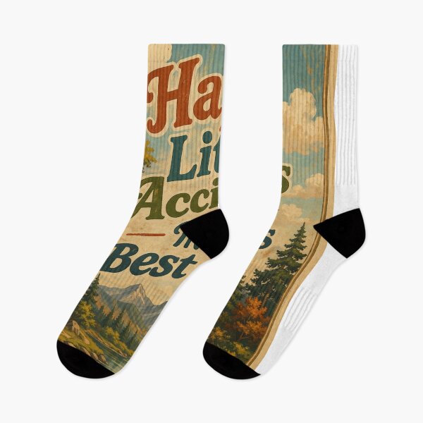 Item preview, Happy Little Accidents Make the Best Stories – Vintage Inspirational Landscape Art | Motivational Gift designed and sold by irfanshikh.