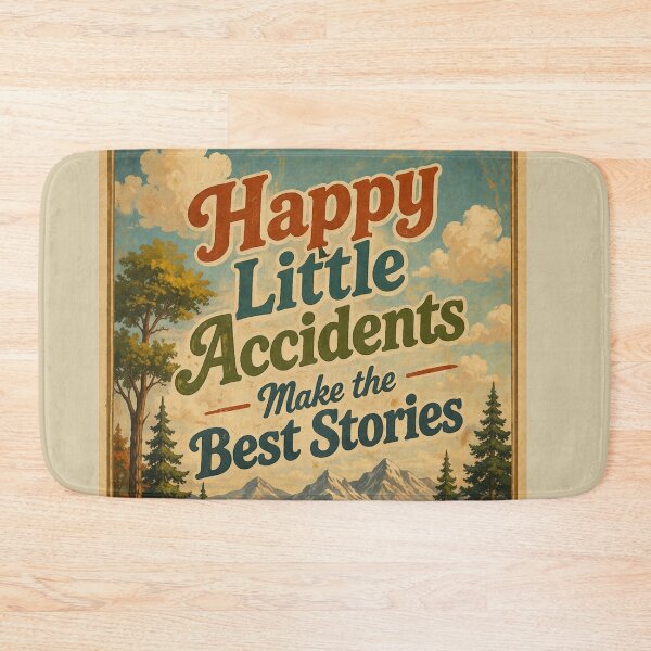 Item preview, Happy Little Accidents Make the Best Stories – Vintage Inspirational Landscape Art | Motivational Gift designed and sold by irfanshikh.