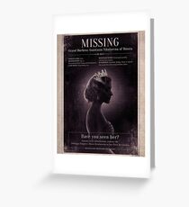 Missing Princess Anastasia Romanov Greeting Card