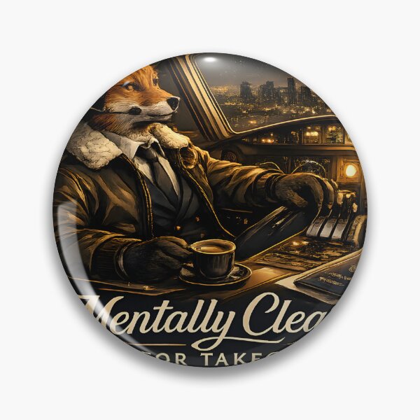 Item preview, Mentally Cleared For Takeoff Luxury Aviation Pilot Aesthetic designed and sold by StickyGuys.