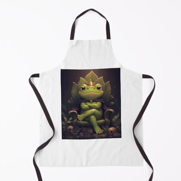 Item preview, “Frog King of Attitude – Leaf Throne Smirk” designed and sold by MarekoraStudio.