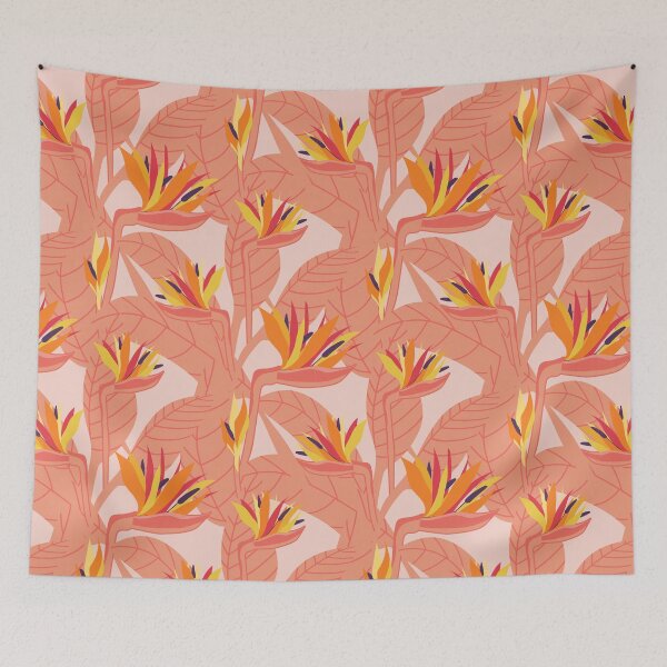 Item preview, SUNSET BIRDS OF PARADISE - Cloud Pink designed and sold by Courtney Nicholls.