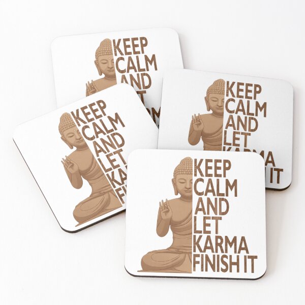 Item preview, Keep Calm & Let Karma Finish It Buddha designed and sold by montaodujour.