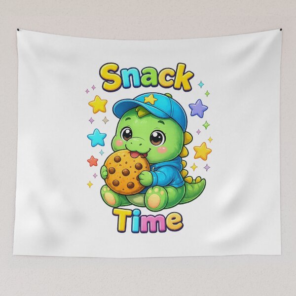 Item preview, Snack Time Dinosaur Shirt – Cute Kawaii Dino Cookie Lover Design designed and sold by Clothes With Smiling Animals Walt Gral.