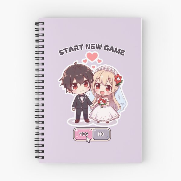 Item preview, Start New Game | Wedding design kawaii couple gamer designed and sold by Love&Geek.