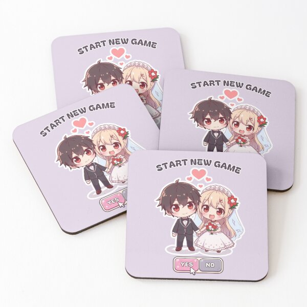 Item preview, Start New Game | Wedding design kawaii couple gamer designed and sold by Love&Geek.