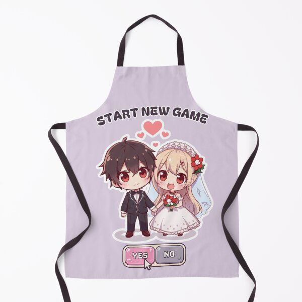 Item preview, Start New Game | Wedding design kawaii couple gamer designed and sold by Love&Geek.