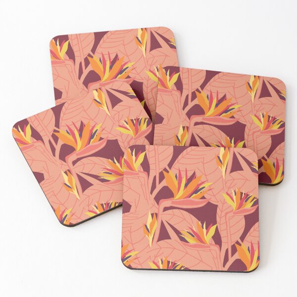 Item preview, SUNSET BIRDS OF PARADISE - Rhubarb designed and sold by Courtney Nicholls.