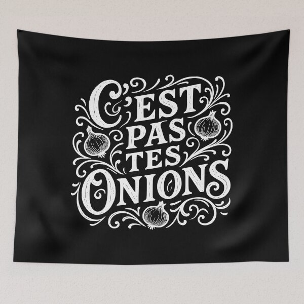 Item preview, C'est Pas Tes Oignons Funny French Onion Humor designed and sold by AntiqueImages.