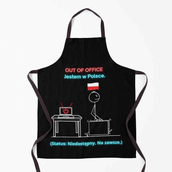 Item preview, Black OUT OF OFFICE Jestem w Polsce - Funny Polinglish Polish Expat Humor Gift designed and sold by VibePolinglish.